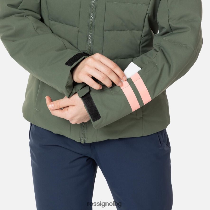 бг Rossignol момичета полипухено ски яке абаносово зелено 68DD2T1184 върхове