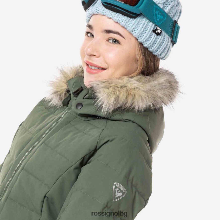 бг Rossignol момичета полипухено ски яке абаносово зелено 68DD2T1184 върхове