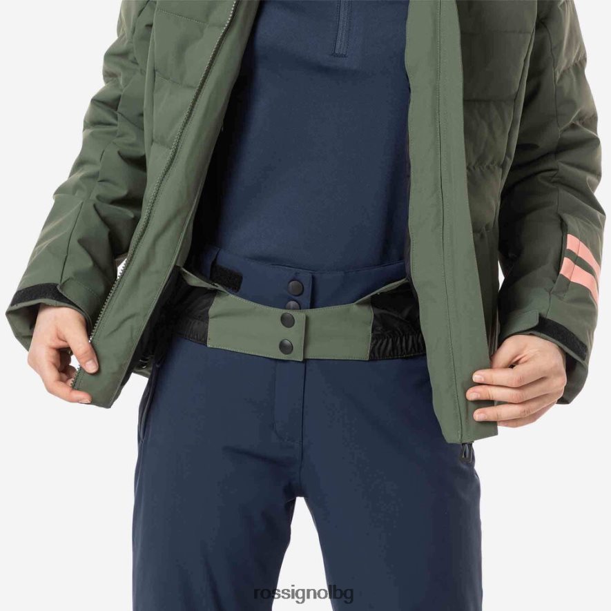 бг Rossignol момичета полипухено ски яке абаносово зелено 68DD2T1184 върхове