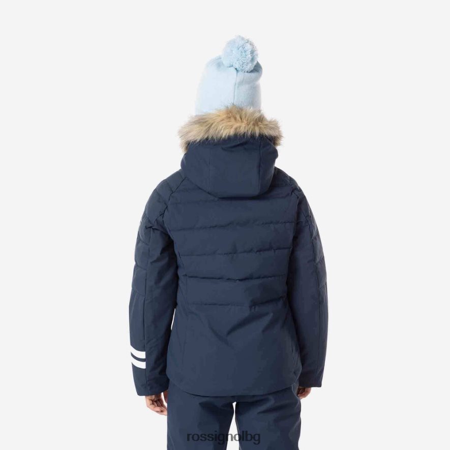 бг Rossignol момичета полипухено ски яке тъмно синьо 68DD2T1175 върхове