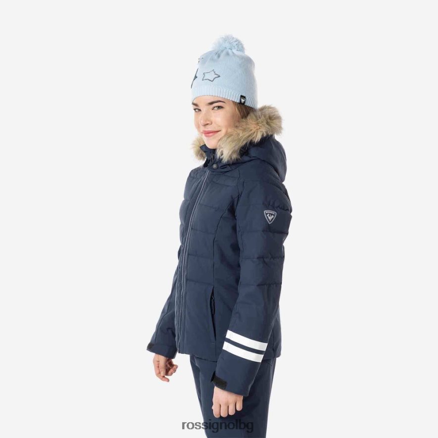 бг Rossignol момичета полипухено ски яке тъмно синьо 68DD2T1175 върхове