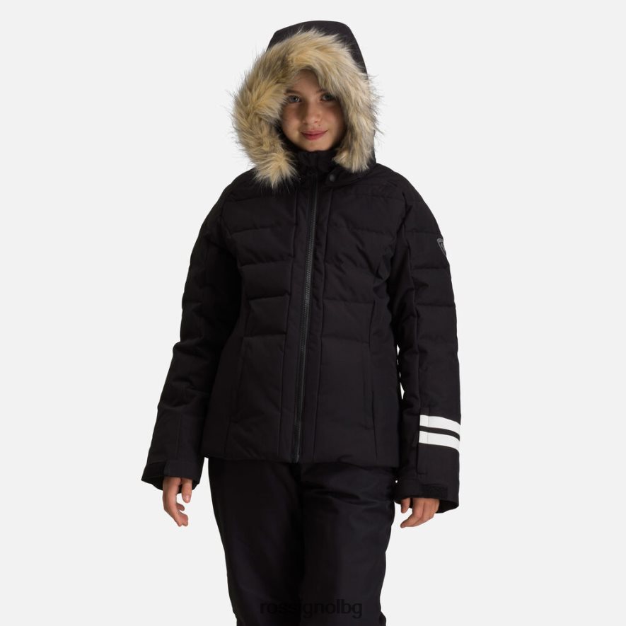 бг Rossignol момичета полипухено ски яке черен 68DD2T1213 върхове