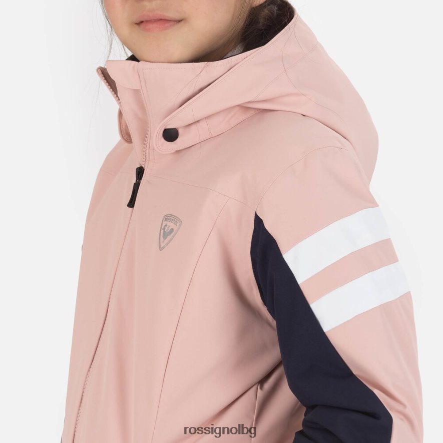 бг Rossignol момичета скиорско яке прахообразно розово 68DD2T1217 върхове