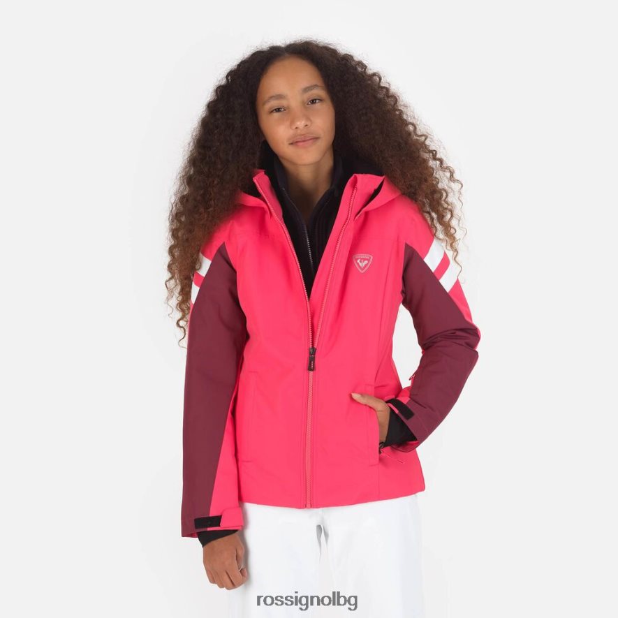 бг Rossignol момичета скиорско яке розов лифт 68DD2T1240 върхове