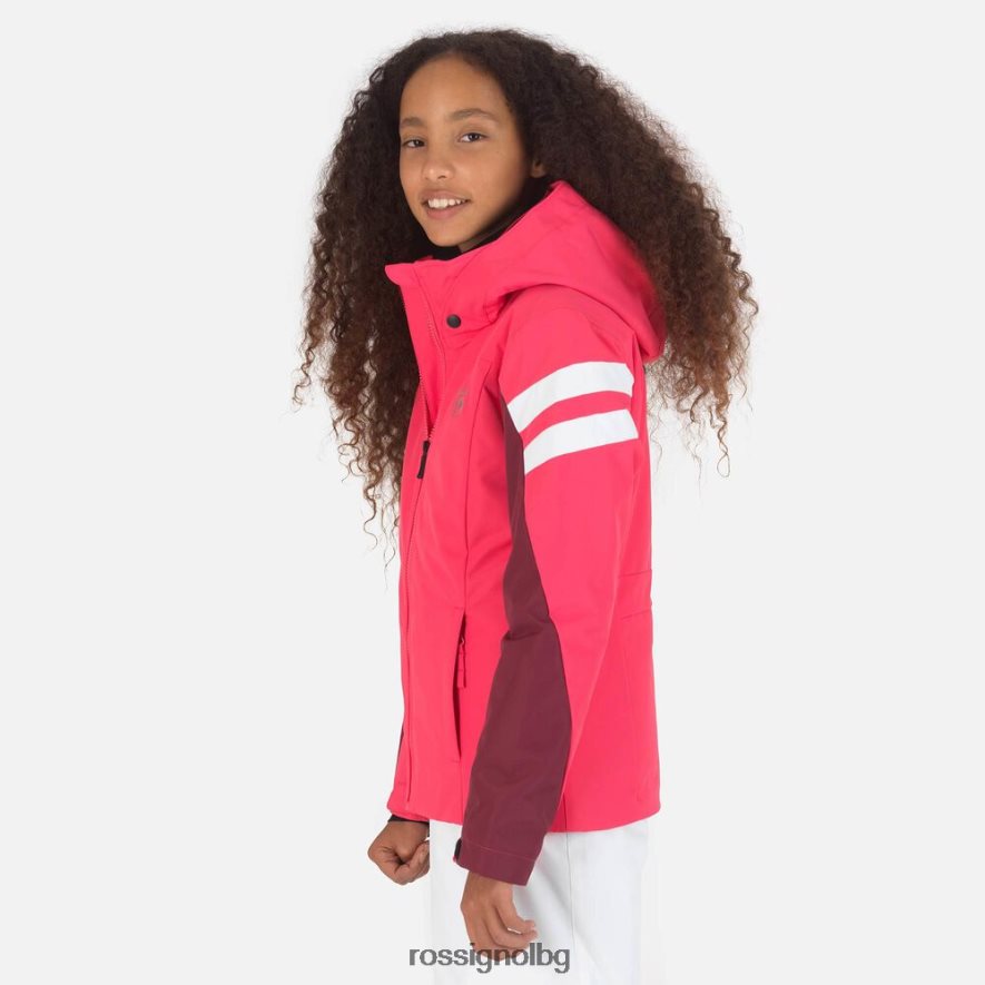 бг Rossignol момичета скиорско яке розов лифт 68DD2T1240 върхове