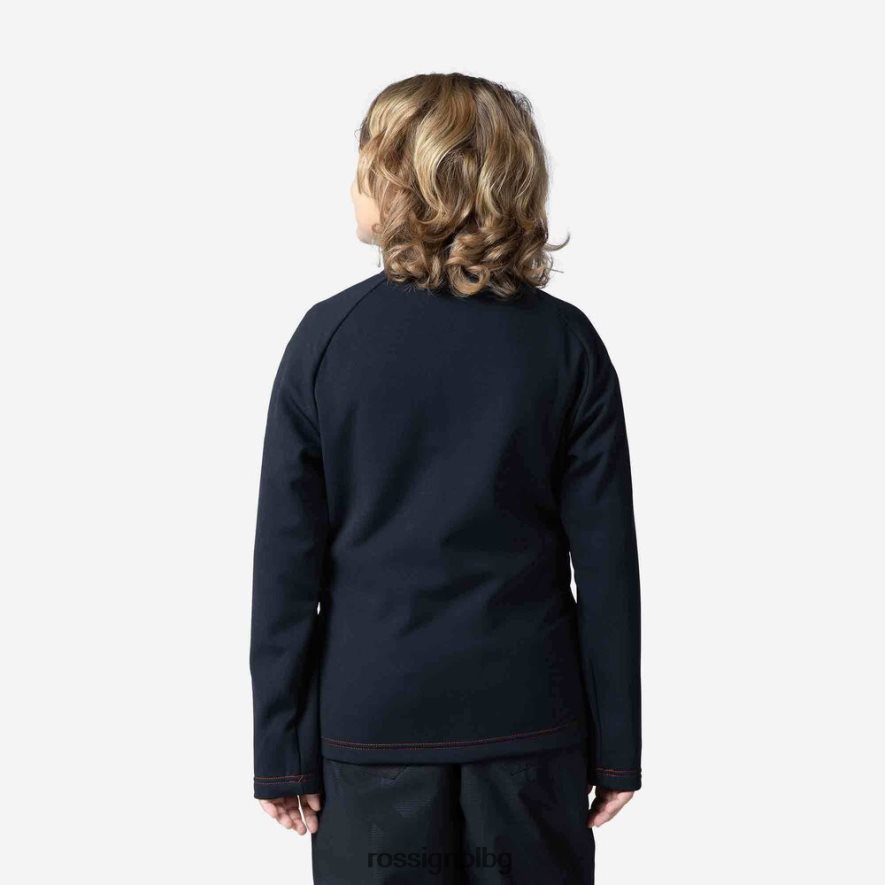 бг Rossignol момчета поларено яке hero clim с пълен цип черен 68DD2T1141 върхове