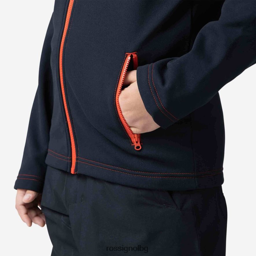 бг Rossignol момчета поларено яке hero clim с пълен цип черен 68DD2T1141 върхове