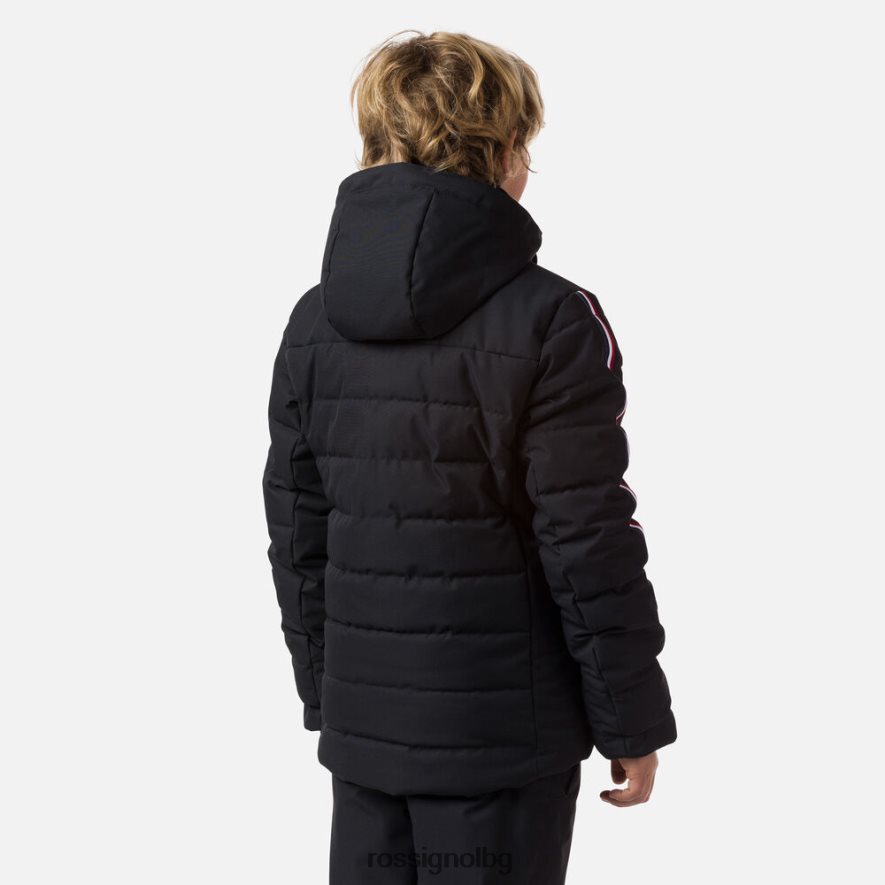 бг Rossignol момчета ски яке hiver polydown черен 68DD2T1201 върхове