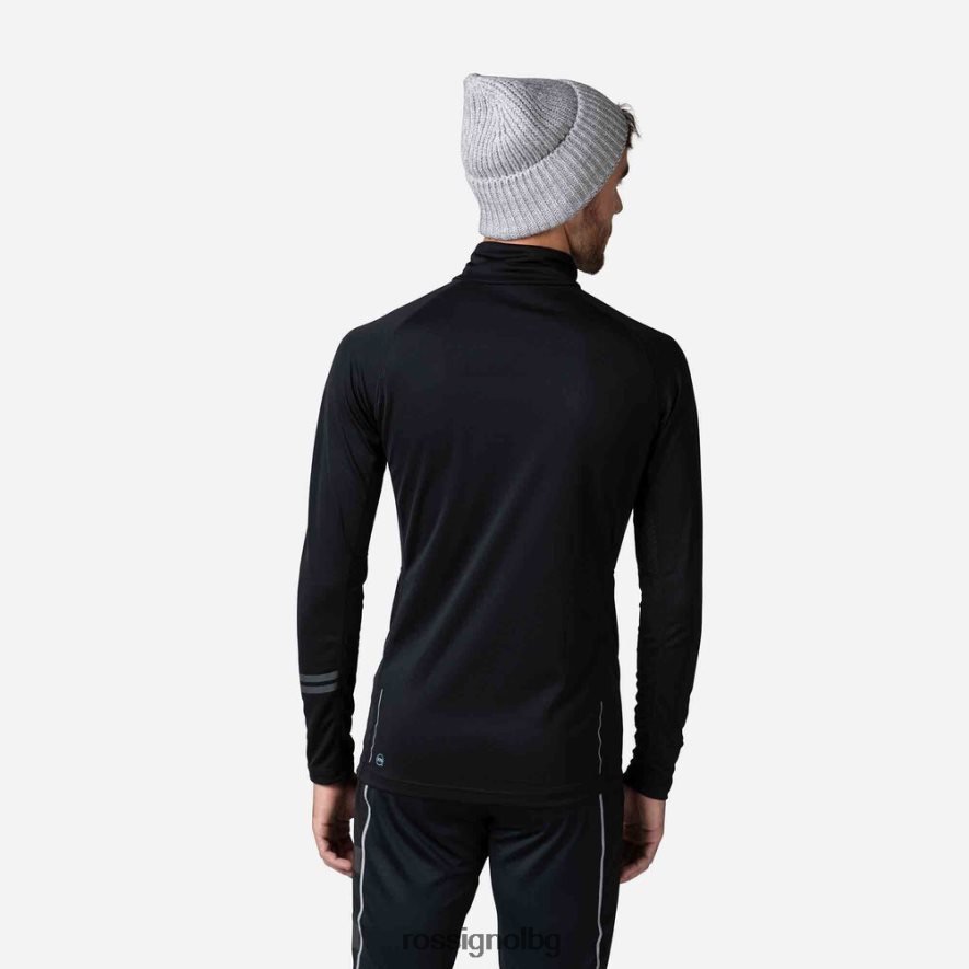 бг Rossignol мъже Poursuite горна част с половин цип черен 68DD2T410 върхове