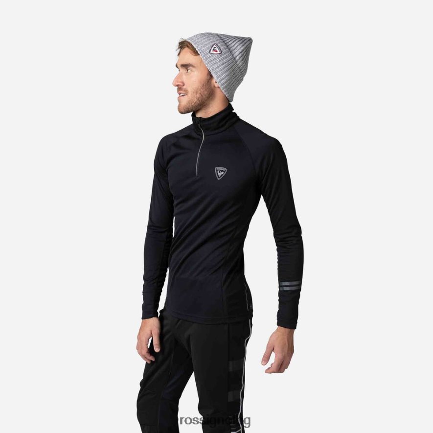 бг Rossignol мъже Poursuite горна част с половин цип черен 68DD2T410 върхове