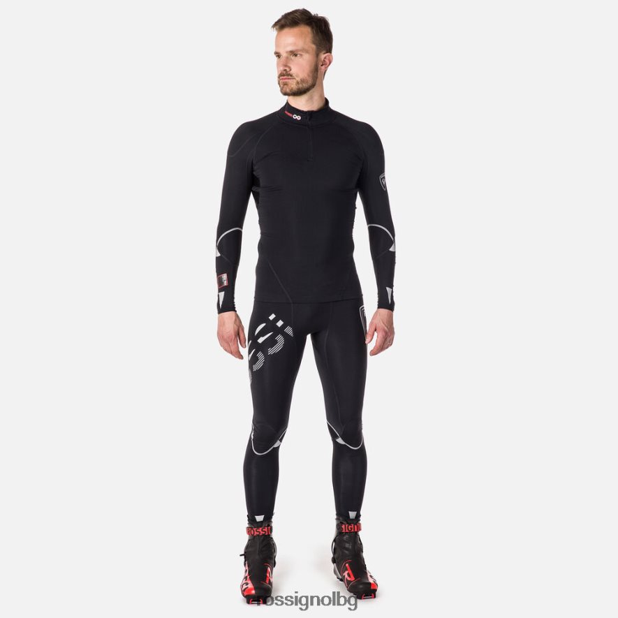 бг Rossignol мъже infini компресионно състезателно горнище черен 68DD2T234 върхове