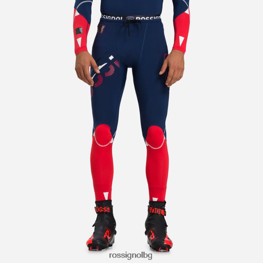 бг Rossignol мъже infini състезателни чорапогащи с компресия тъмно синьо 68DD2T622 дъна