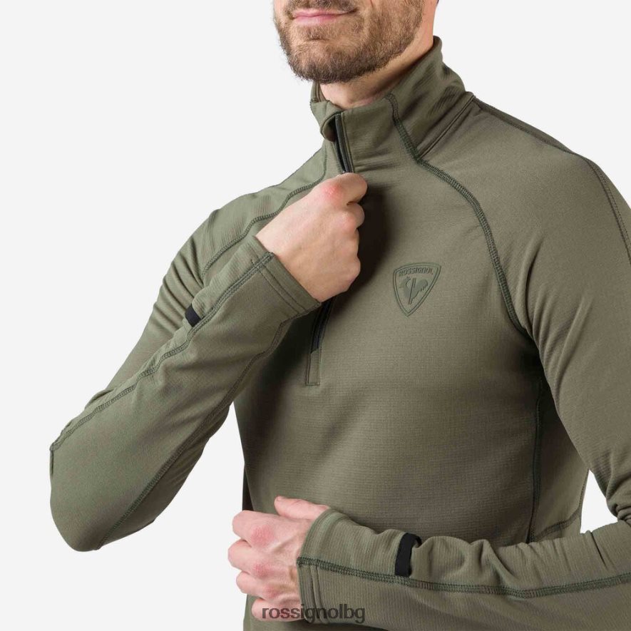 бг Rossignol мъже skpr междинен слой с половин цип ацинус лист 68DD2T534 върхове