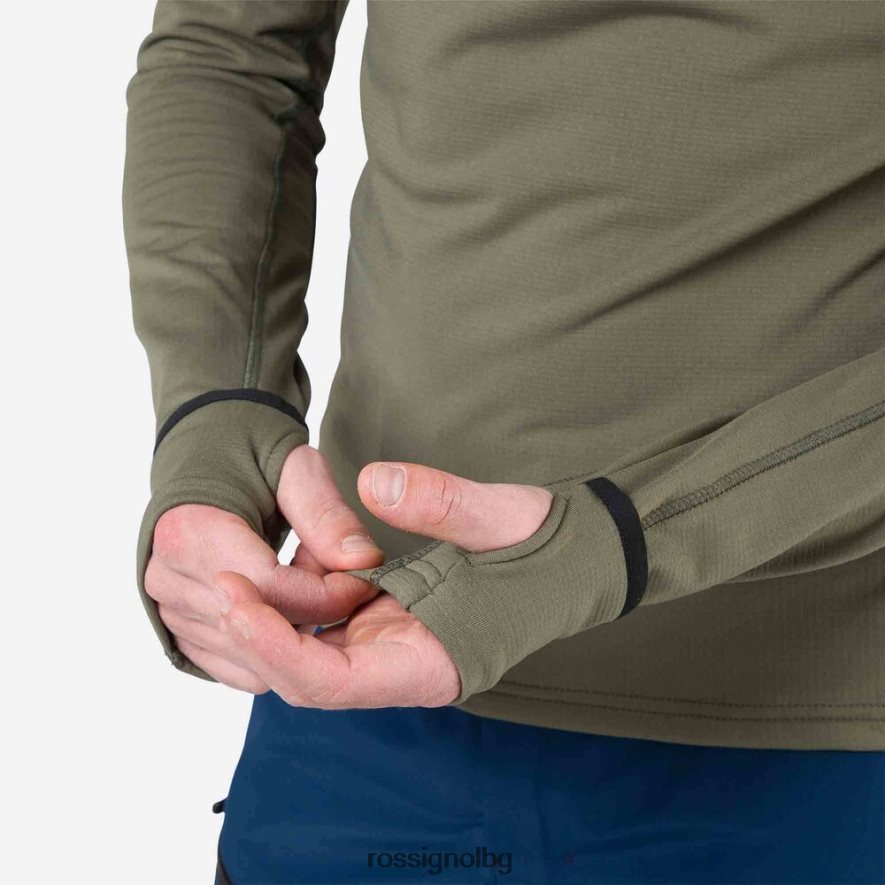 бг Rossignol мъже skpr междинен слой с половин цип ацинус лист 68DD2T534 върхове