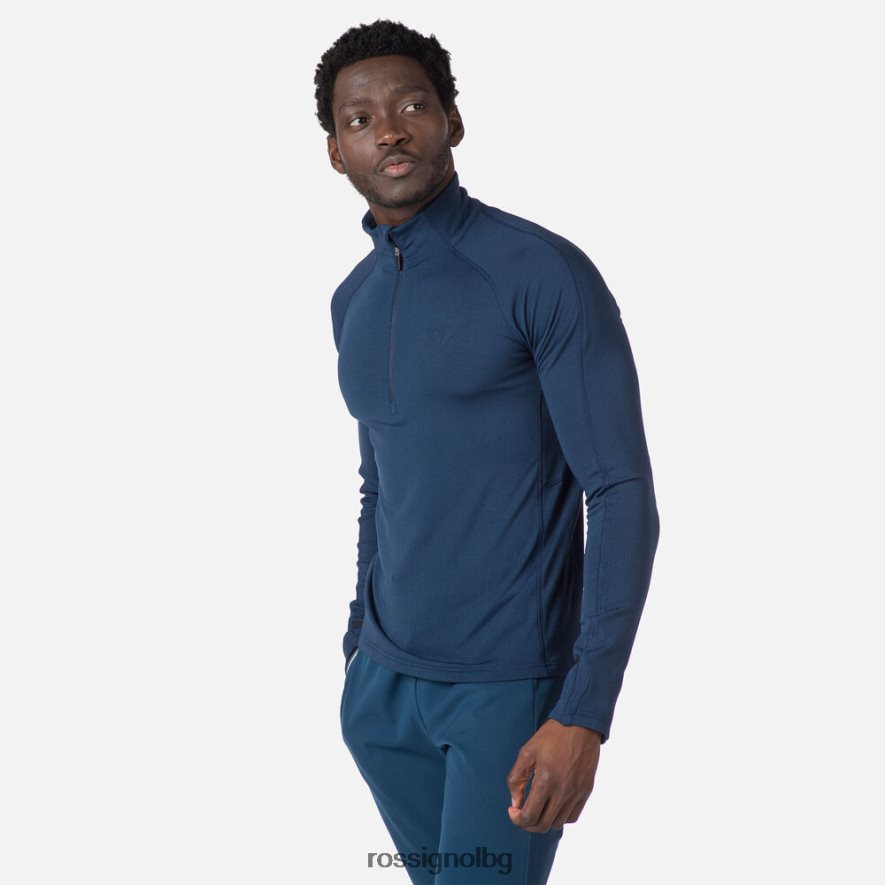 бг Rossignol мъже skpr междинен слой с половин цип тъмно синьо 68DD2T585 върхове