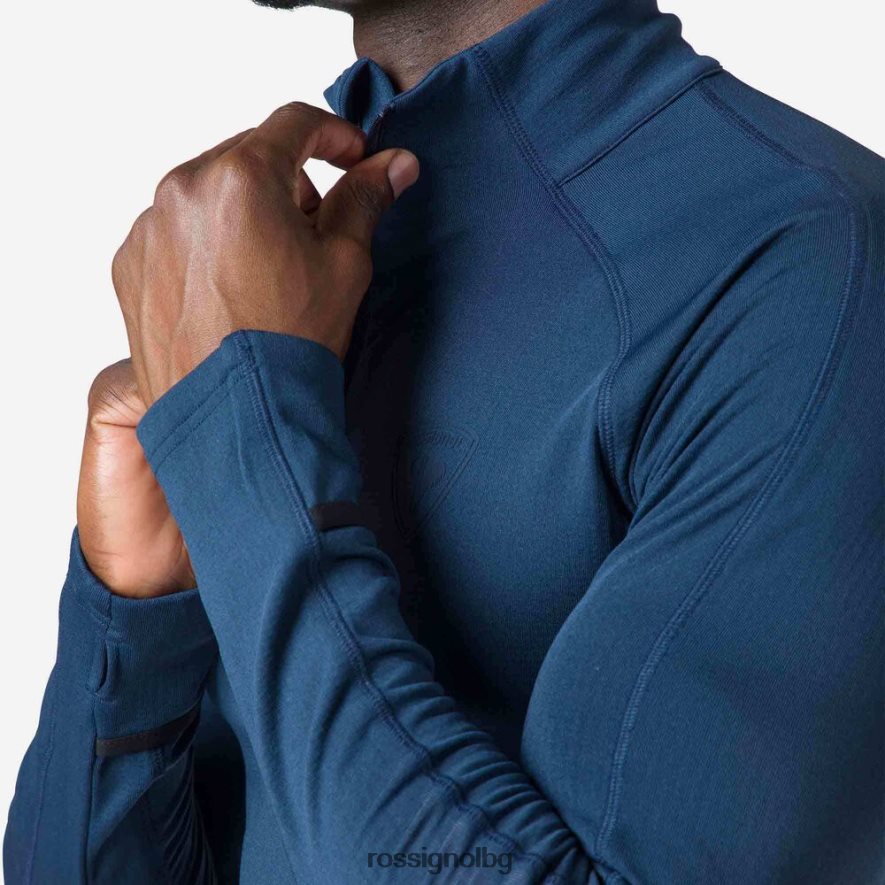 бг Rossignol мъже skpr междинен слой с половин цип тъмно синьо 68DD2T585 върхове