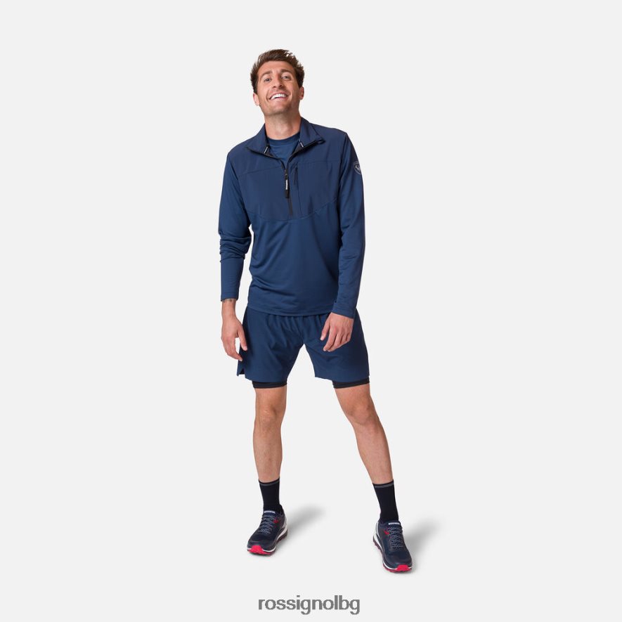 бг Rossignol мъже Междинен слой с 1/2 цип тъмно синьо 68DD2T157 върхове