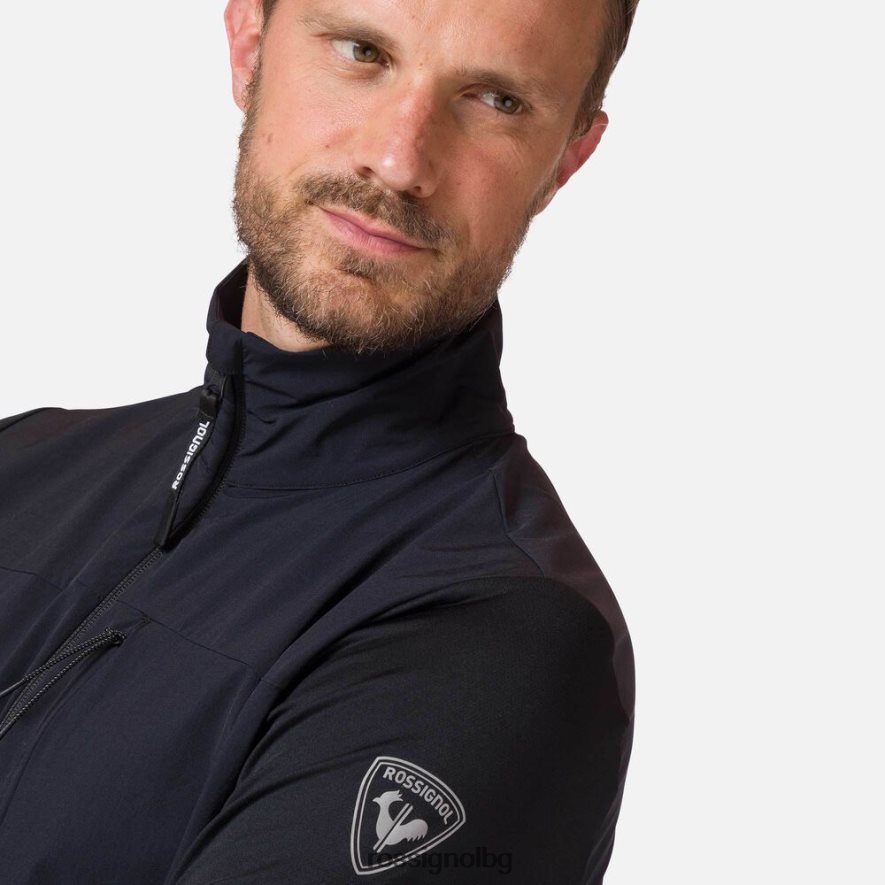 бг Rossignol мъже Междинен слой с 1/2 цип черен 68DD2T127 върхове