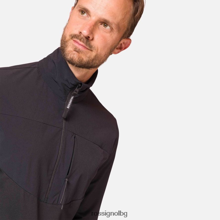 бг Rossignol мъже Междинен слой с 1/2 цип черен 68DD2T127 върхове