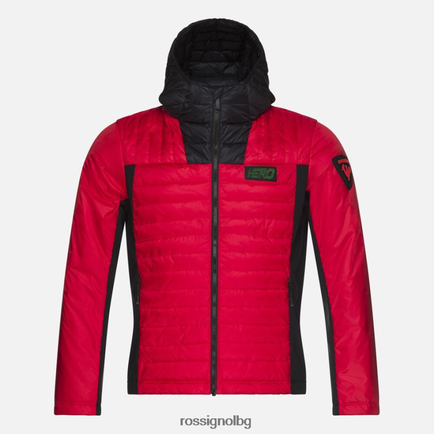 бг Rossignol мъже геройско хибридно леко яке неоново червено 68DD2T626 върхове