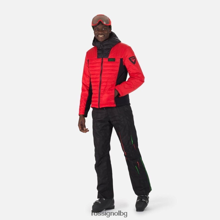 бг Rossignol мъже геройско хибридно леко яке неоново червено 68DD2T626 върхове