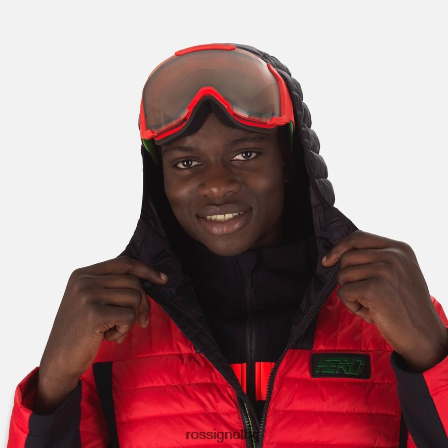 бг Rossignol мъже геройско хибридно леко яке неоново червено 68DD2T626 върхове