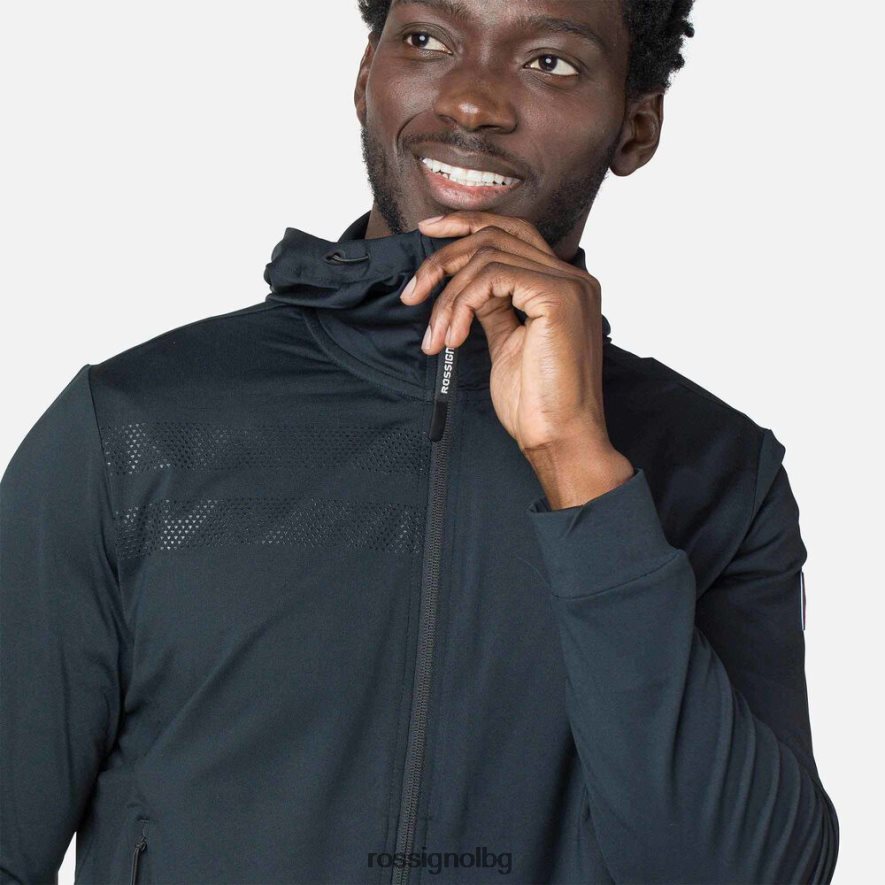 бг Rossignol мъже еко суичър с цял цип черен 68DD2T483 върхове