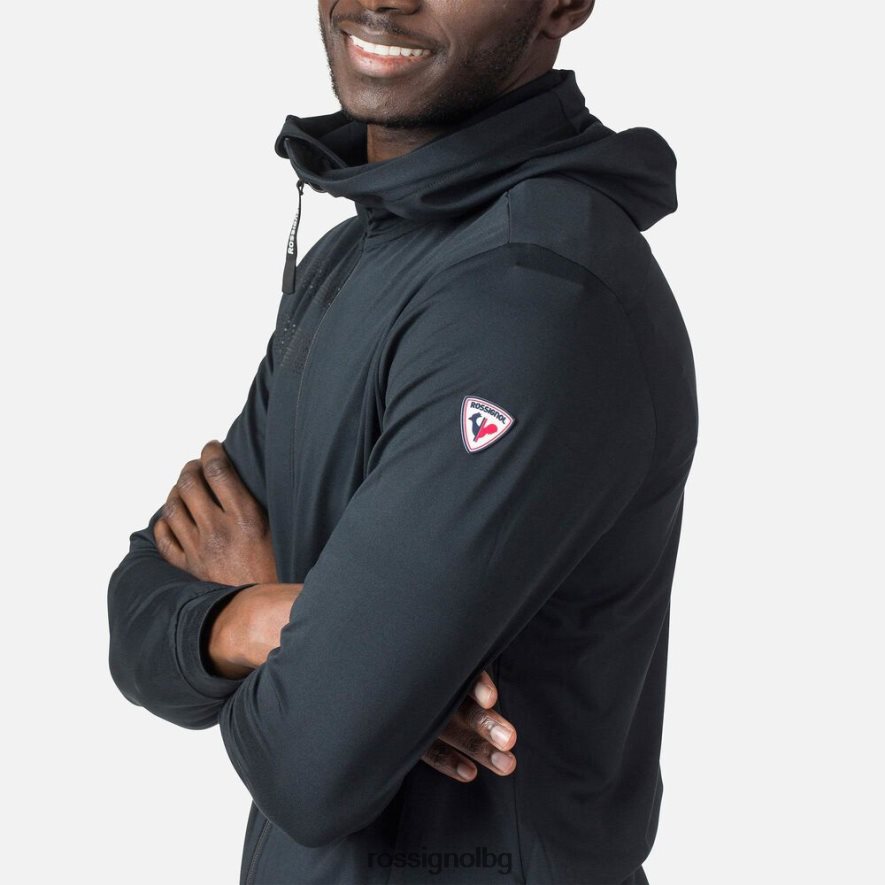 бг Rossignol мъже еко суичър с цял цип черен 68DD2T483 върхове