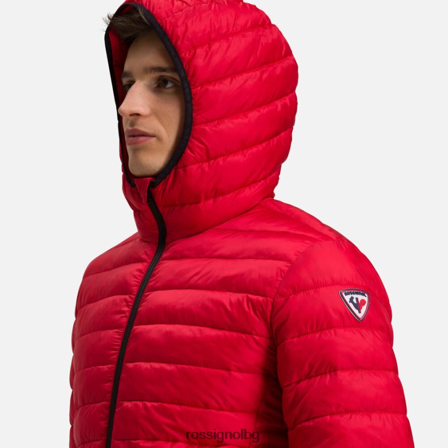 бг Rossignol мъже изолирано яке с качулка 180гр кармин 68DD2T341 върхове