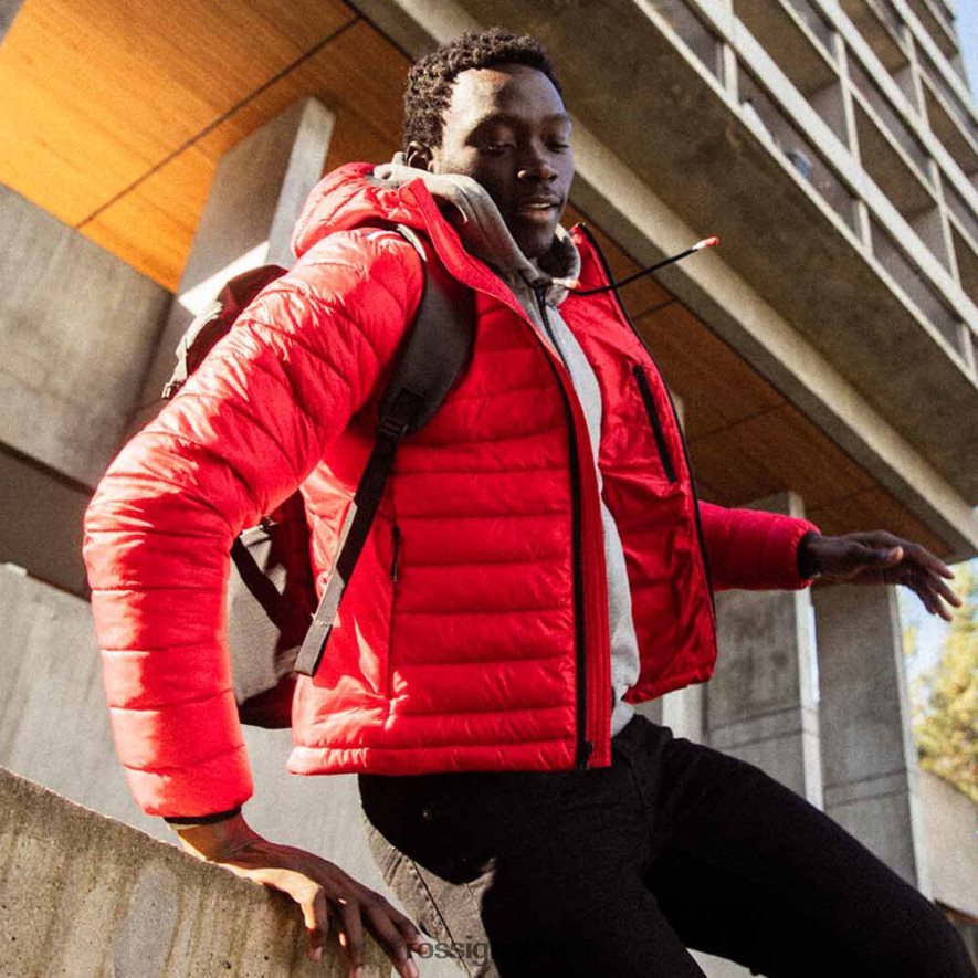 бг Rossignol мъже изолирано яке с качулка 180гр кармин 68DD2T341 върхове