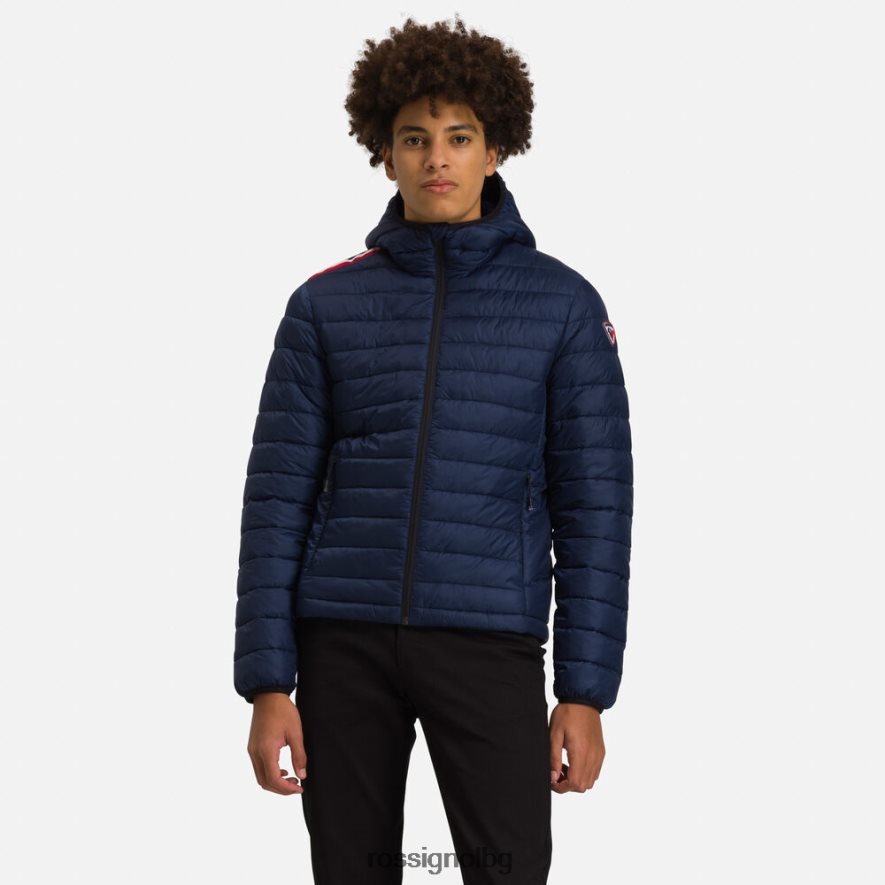 бг Rossignol мъже изолирано яке с качулка 180гр тъмно синьо 68DD2T141 върхове