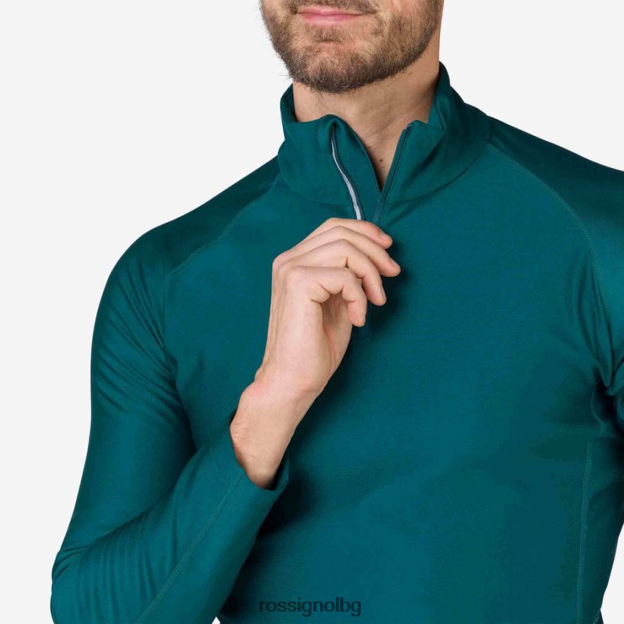 бг Rossignol мъже класическа горна част с основен слой с половин цип deepteal 68DD2T252 върхове