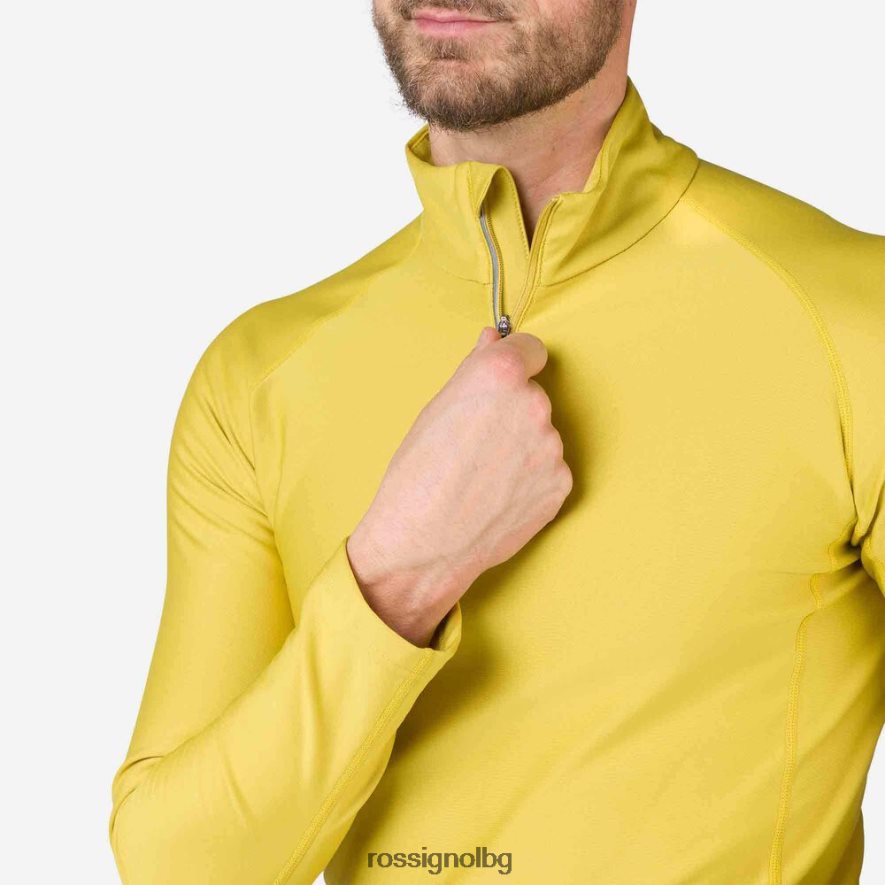 бг Rossignol мъже класическа горна част с основен слой с половин цип кресон зелено 68DD2T595 върхове