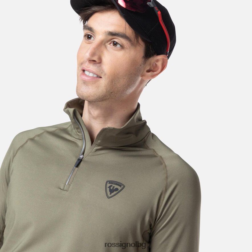 бг Rossignol мъже класическа горна част с основен слой с половин цип фиг 68DD2T354 върхове