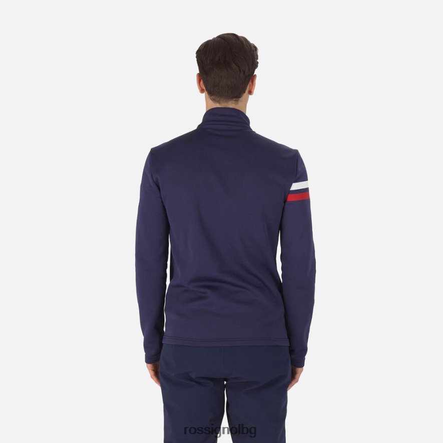 бг Rossignol мъже курортно горнище с половин цип тъмно синьо 68DD2T675 върхове