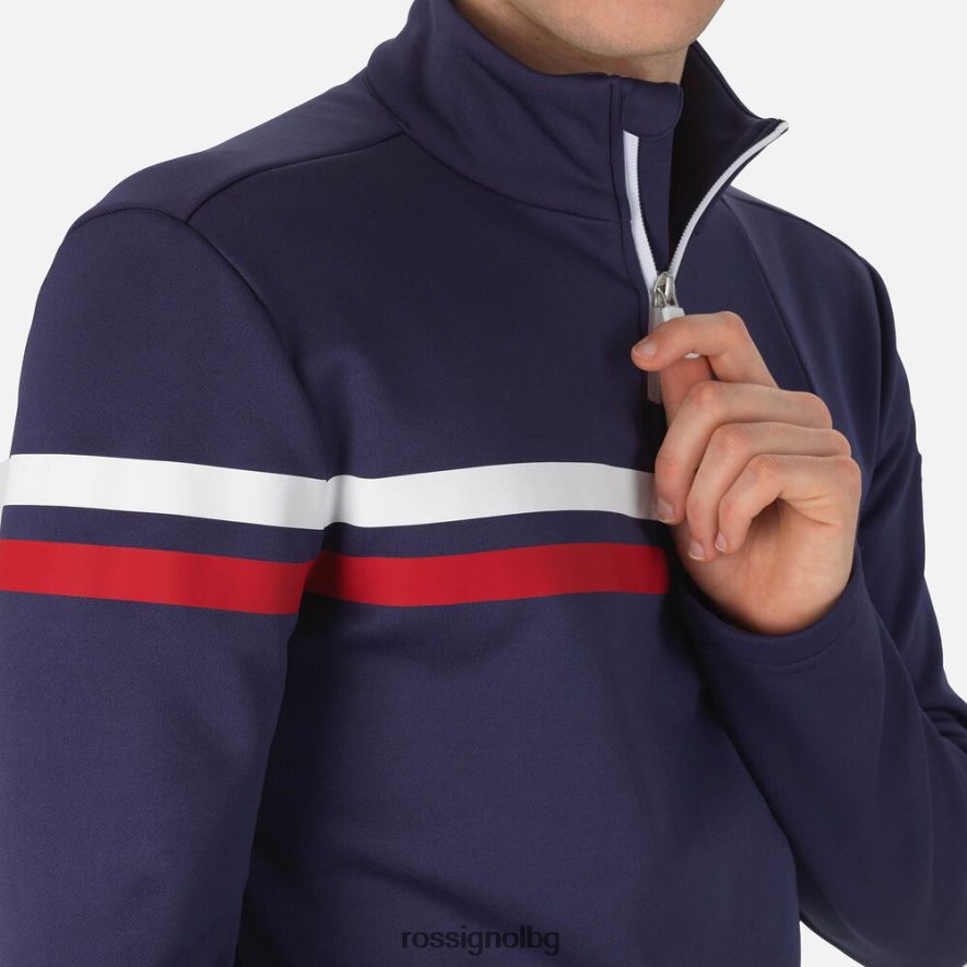 бг Rossignol мъже курортно горнище с половин цип тъмно синьо 68DD2T675 върхове