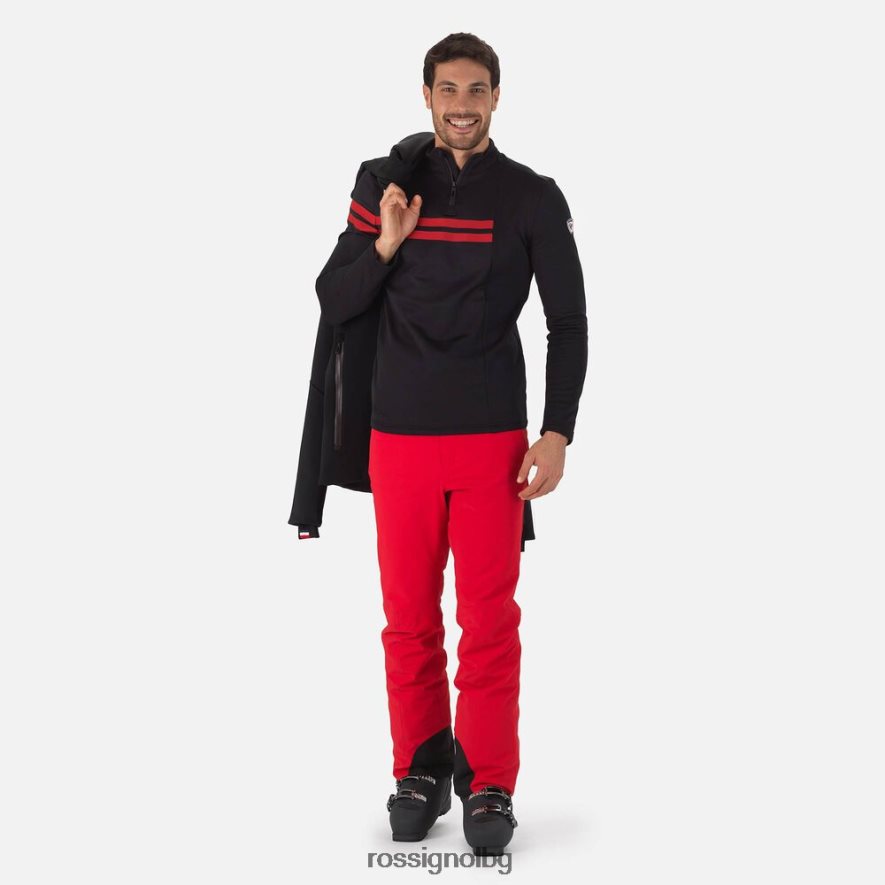бг Rossignol мъже курортно горнище с половин цип черен 68DD2T607 върхове