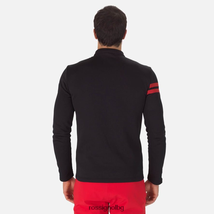 бг Rossignol мъже курортно горнище с половин цип черен 68DD2T607 върхове