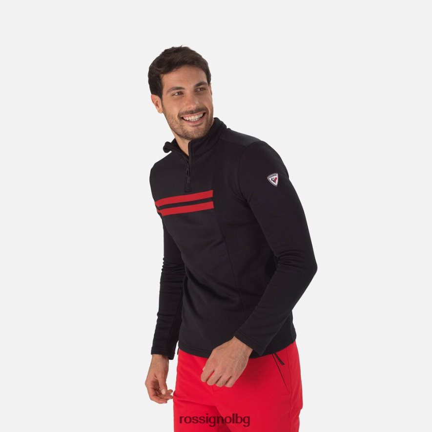 бг Rossignol мъже курортно горнище с половин цип черен 68DD2T607 върхове