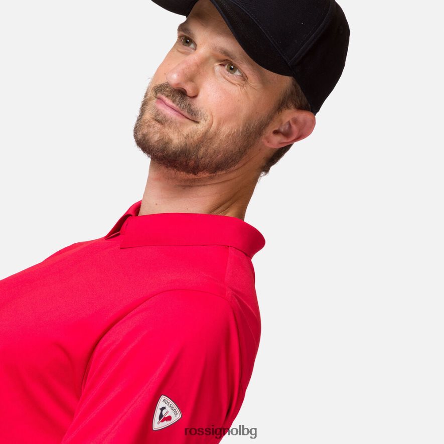 бг Rossignol мъже лека дишаща поло тениска спортсред 68DD2T110 върхове