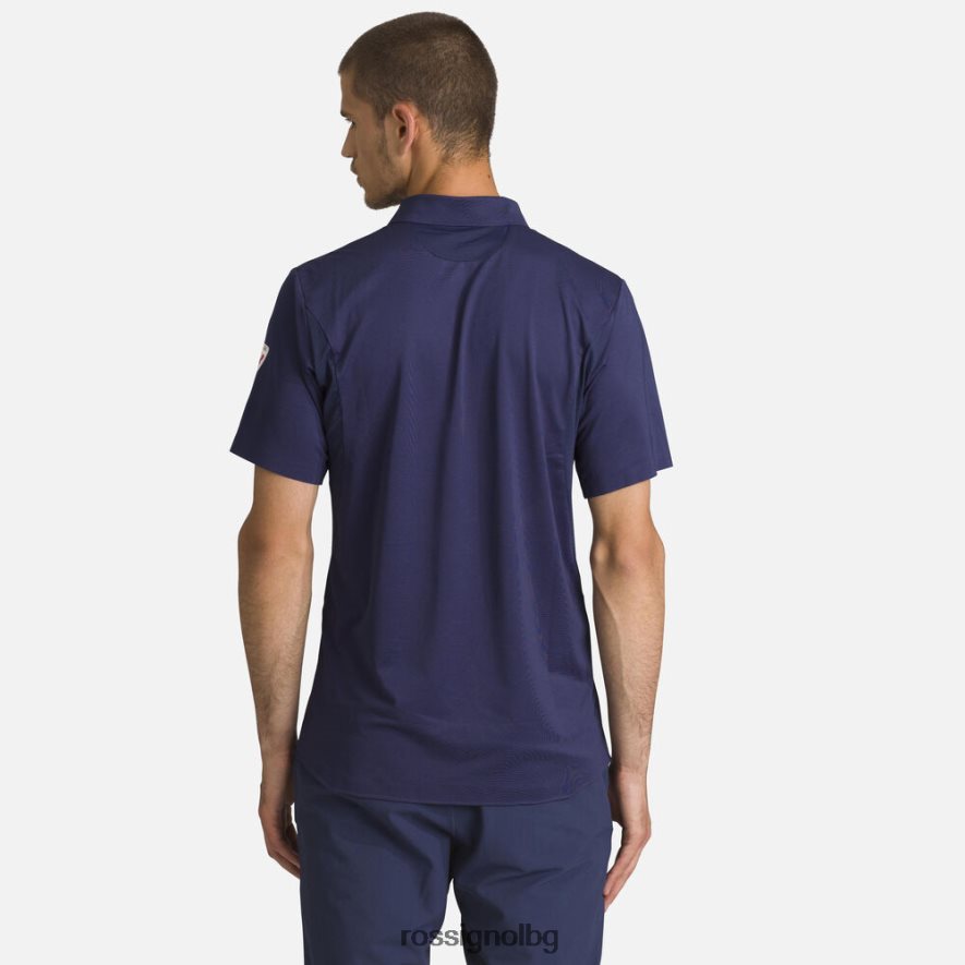 бг Rossignol мъже лека дишаща поло тениска тъмно синьо 68DD2T8 върхове