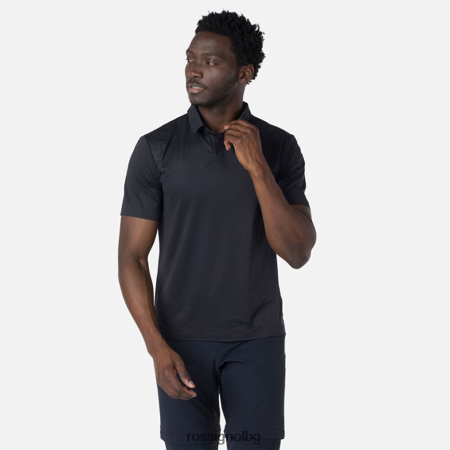 бг Rossignol мъже лека дишаща поло тениска черен 68DD2T11 върхове