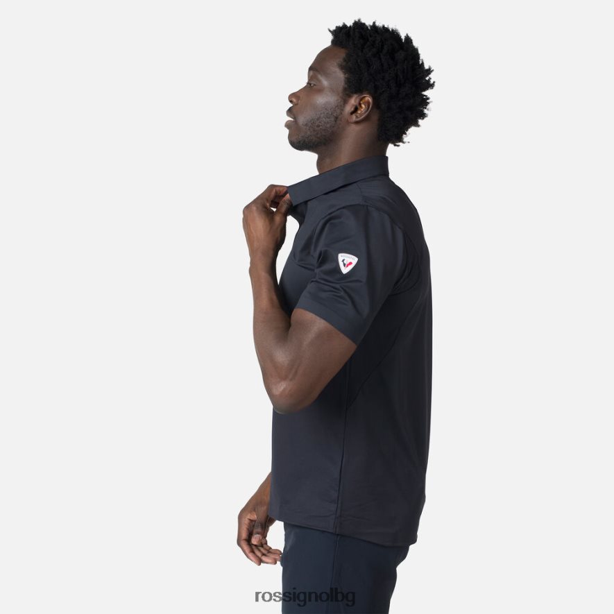 бг Rossignol мъже лека дишаща поло тениска черен 68DD2T11 върхове