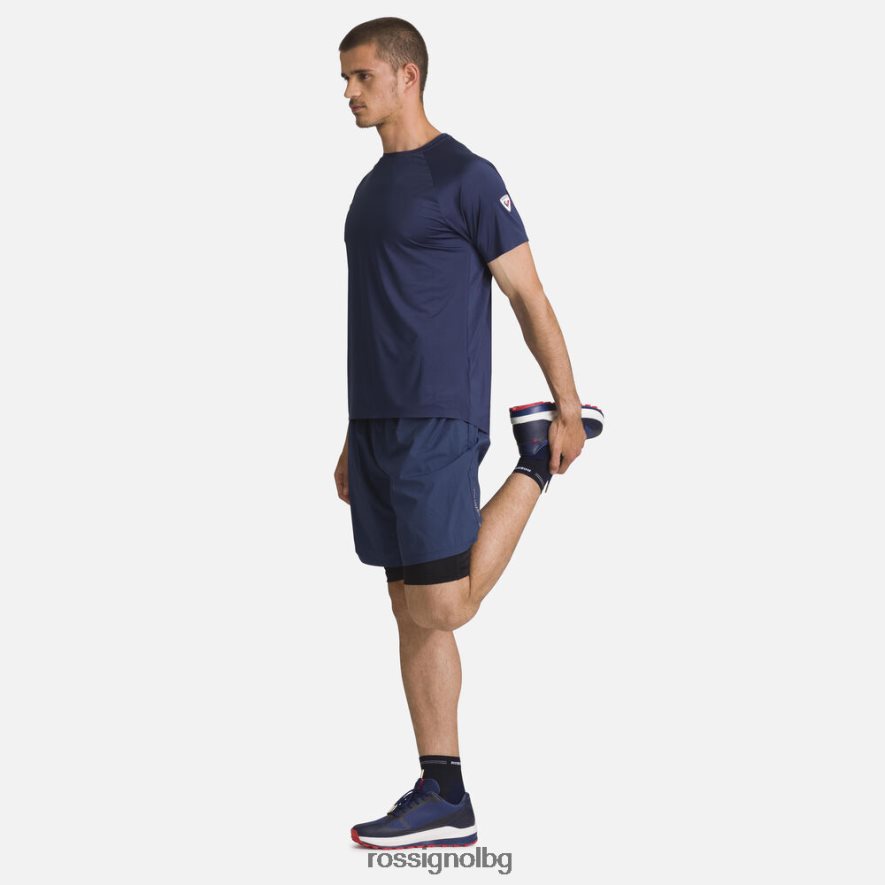 бг Rossignol мъже лека дишаща тениска тъмно синьо 68DD2T140 върхове