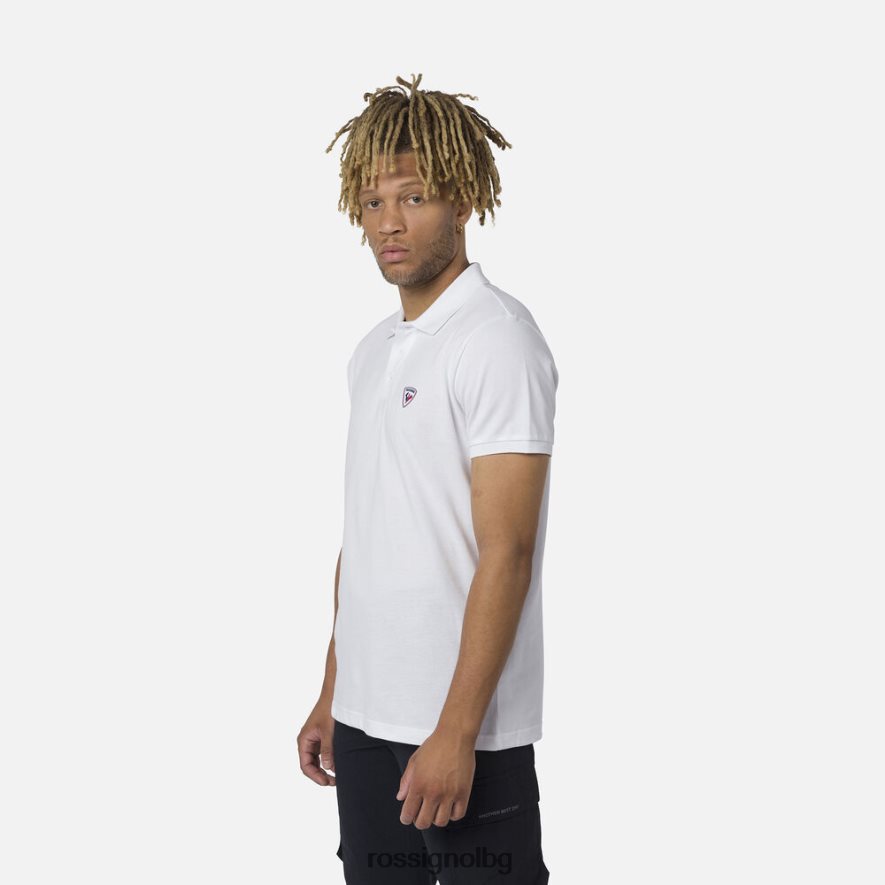 бг Rossignol мъже лого поло бяло 68DD2T20 върхове