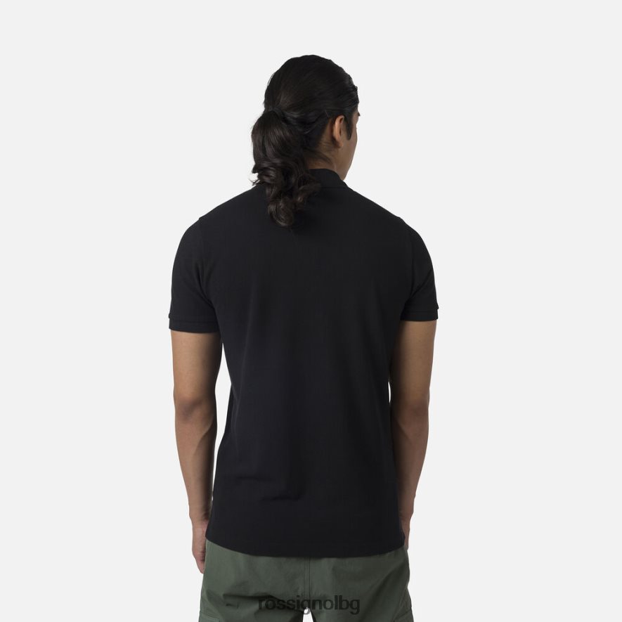 бг Rossignol мъже лого поло черен 68DD2T303 върхове