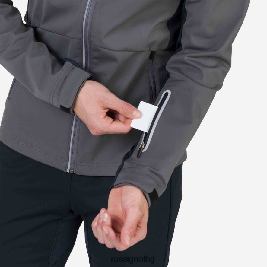 бг Rossignol мъже меко яке ониксово сиво 68DD2T516 върхове
