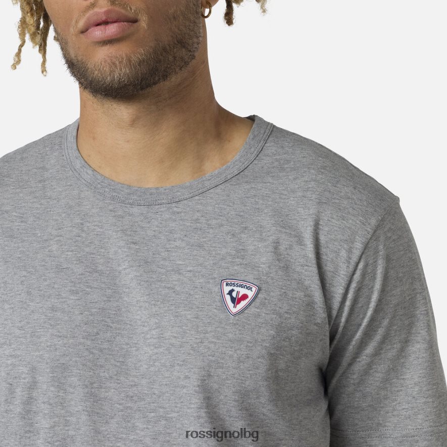 бг Rossignol мъже обикновен тениска с лого хедъргрей 68DD2T54 върхове
