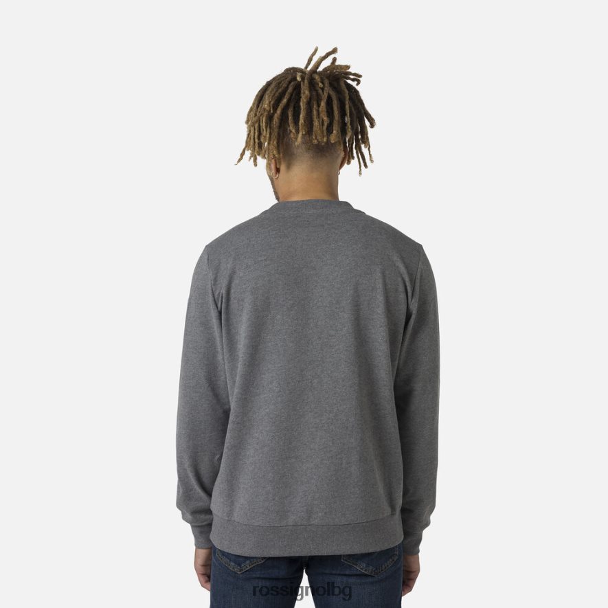 бг Rossignol мъже памучен суичър с лого с кръгла яка хедъргрей 68DD2T315 върхове