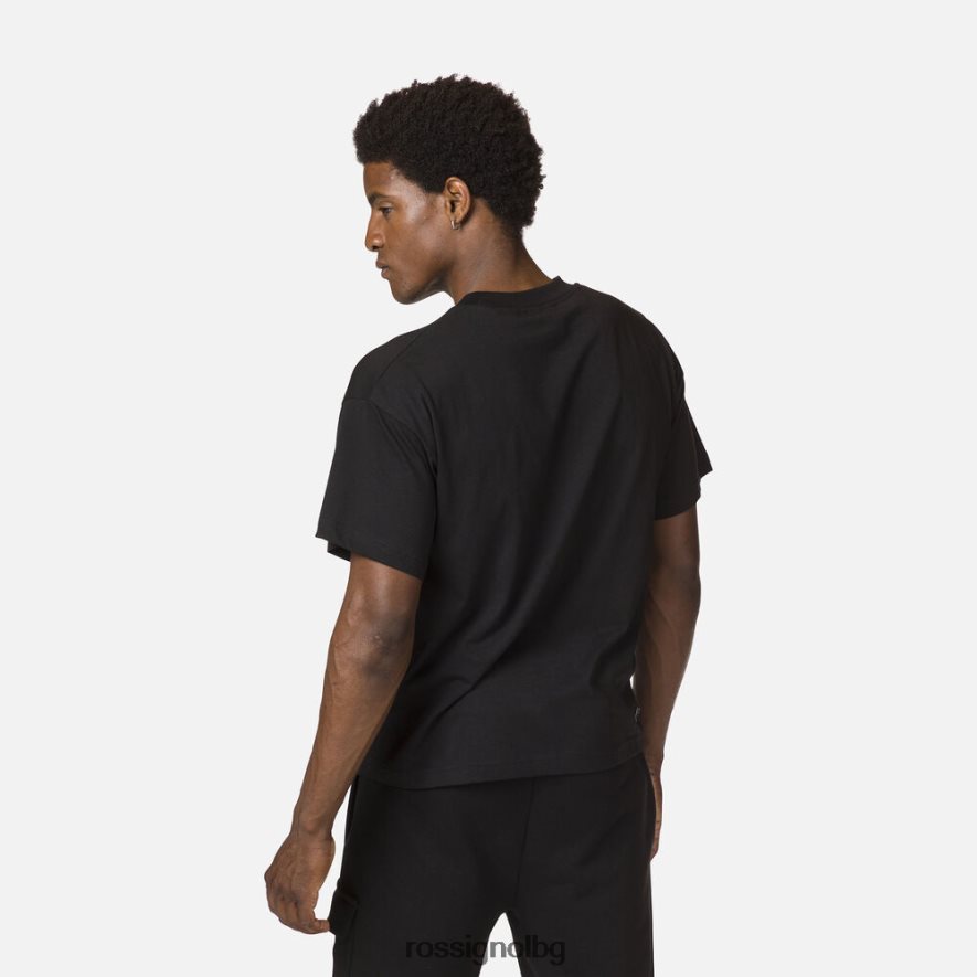 бг Rossignol мъже памучна удобна тениска с графичен принт черен 68DD2T15 върхове